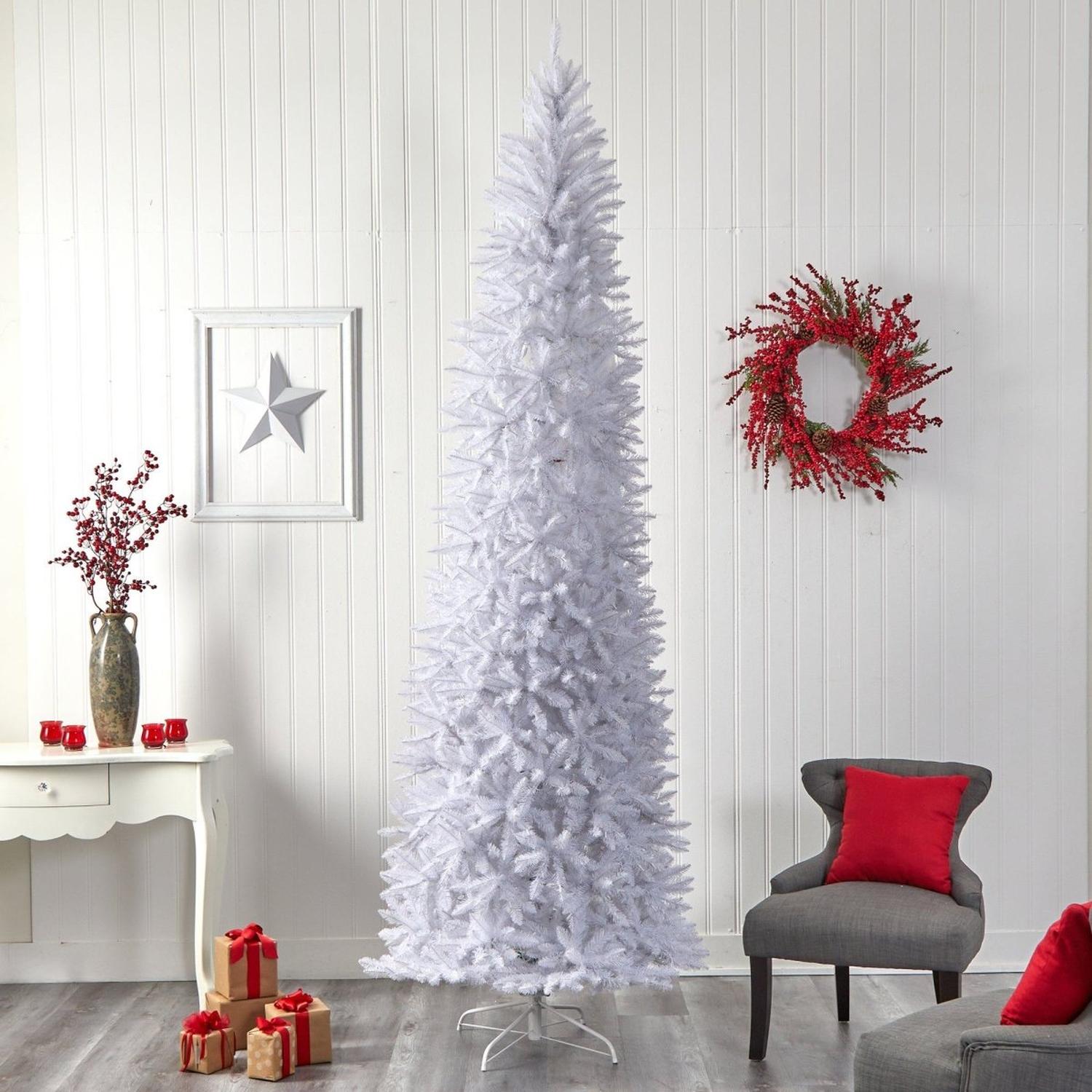 Shop For 10’ Slim White Artificial Christmas Tree