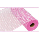 Shop For 10" Snowball Deco Mesh Ribbon: Pink & White (10 Yards)
