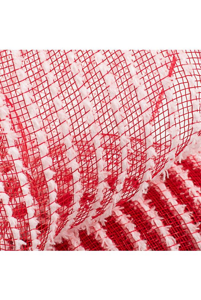 Shop For 10" Snowdrift Deco Mesh: Red Foil & White (10 Yards) RY810049