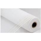 Shop For 10" Tinsel Border Stripe Mesh Ribbon: White (10 Yards)