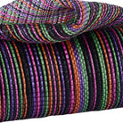 Shop For 10" Vertical Multicolor Stripe Mesh: Black/Orange/Purple (10 Yards)