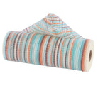 Shop For 10" Vertical Multicolor Stripe Mesh: Blue/Orange/Teal (10 Yards)
