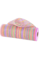 Shop For 10" Vertical Multicolor Stripe Mesh: Pink/Yellow/Purple