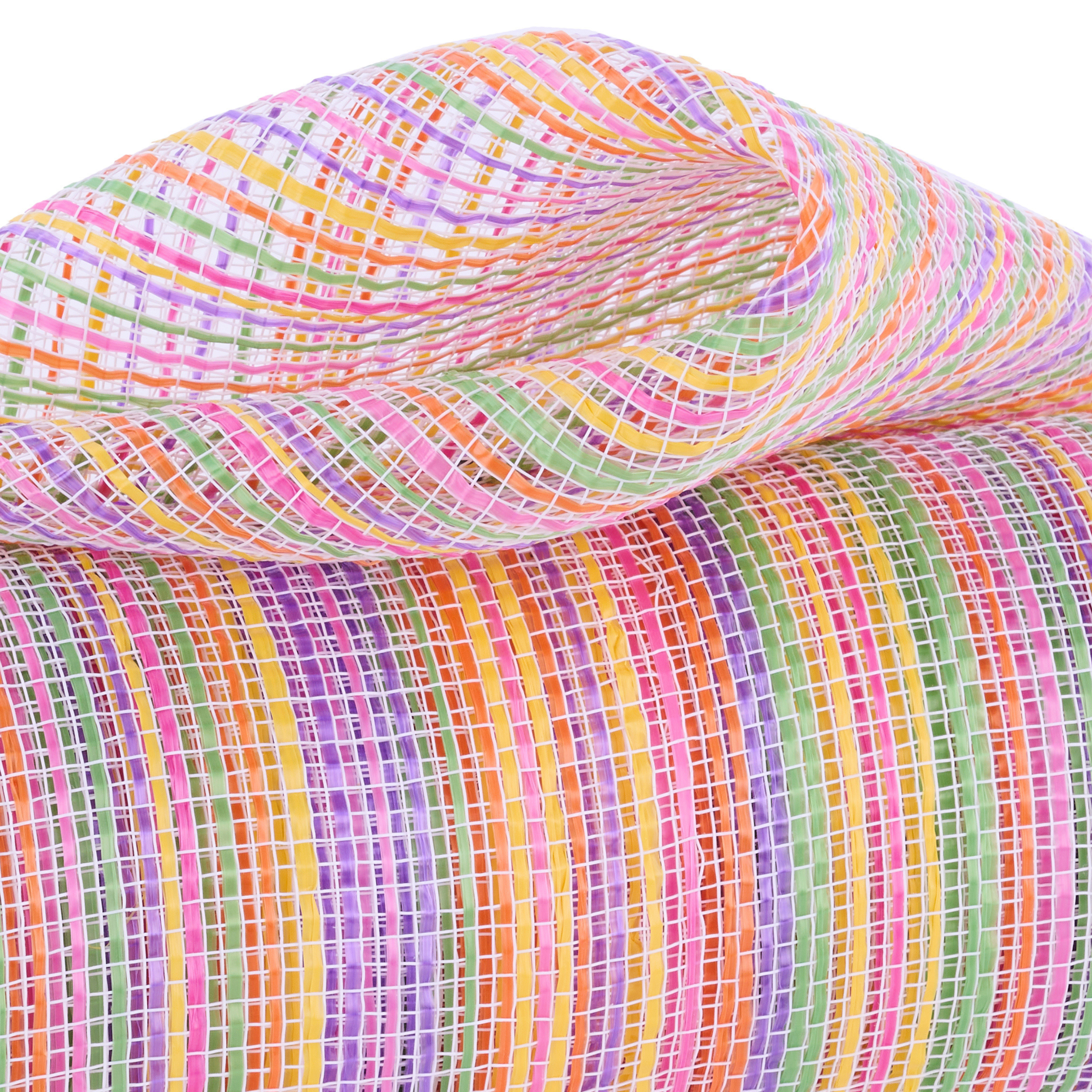 Shop For 10" Vertical Multicolor Stripe Mesh: Pink/Yellow/Purple