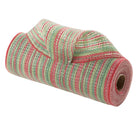 Shop For 10" Vertical Multicolor Stripe Mesh: Red/Lime/Emerald/White