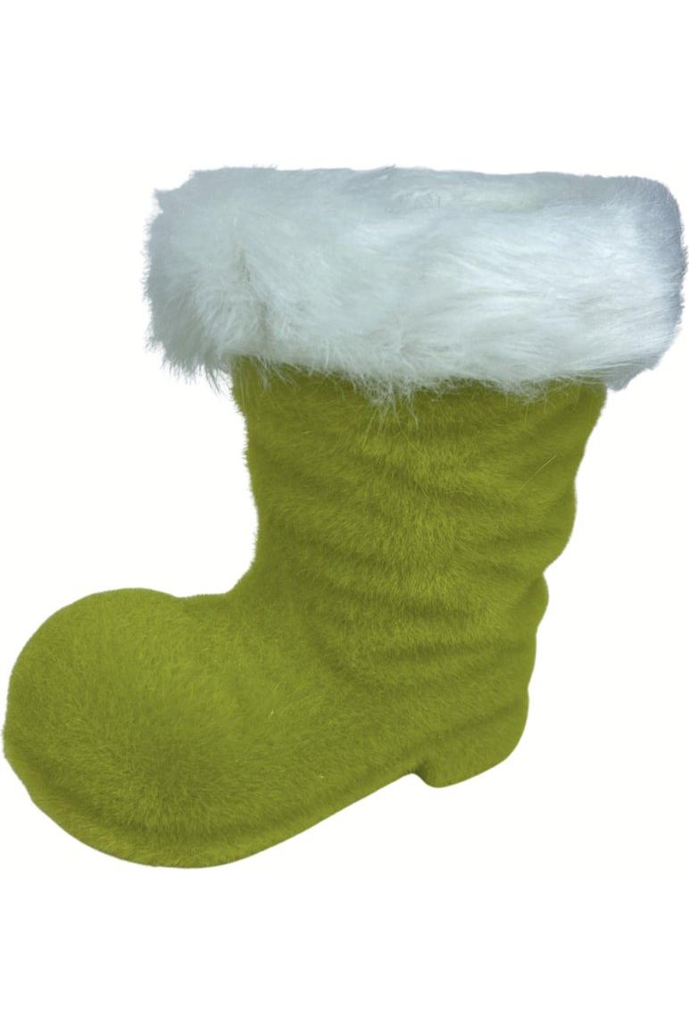 Shop For 10" Vintage - style Flocked Santa Boot