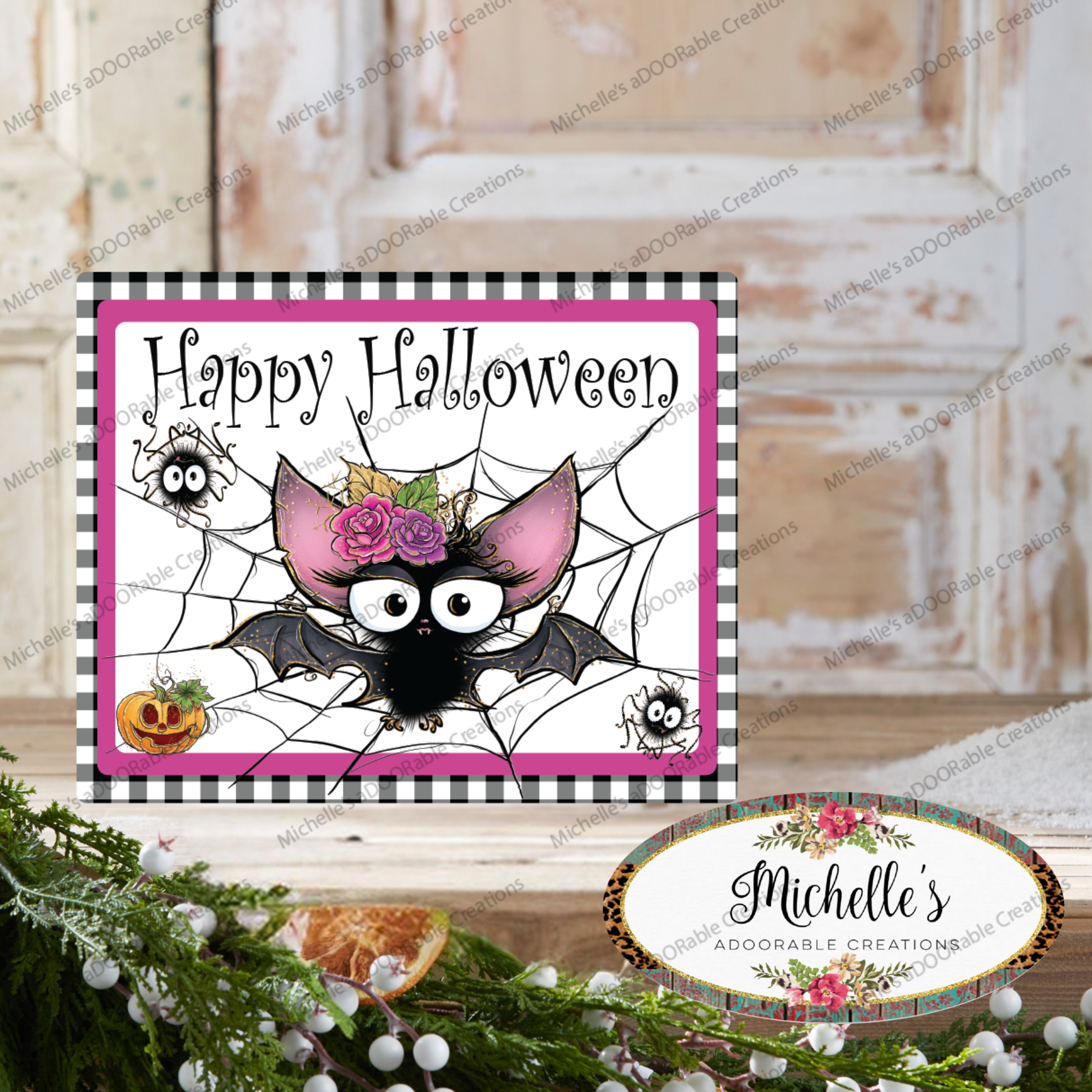 Shop For 10" Waterproof Happy Halloween Bat Sign