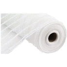 Shop For 10" White Snowdrift Cotton Ball Mesh Ribbon