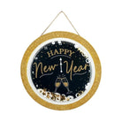 Shop For 10" Wooden Round Sign: Happy New Year Globe