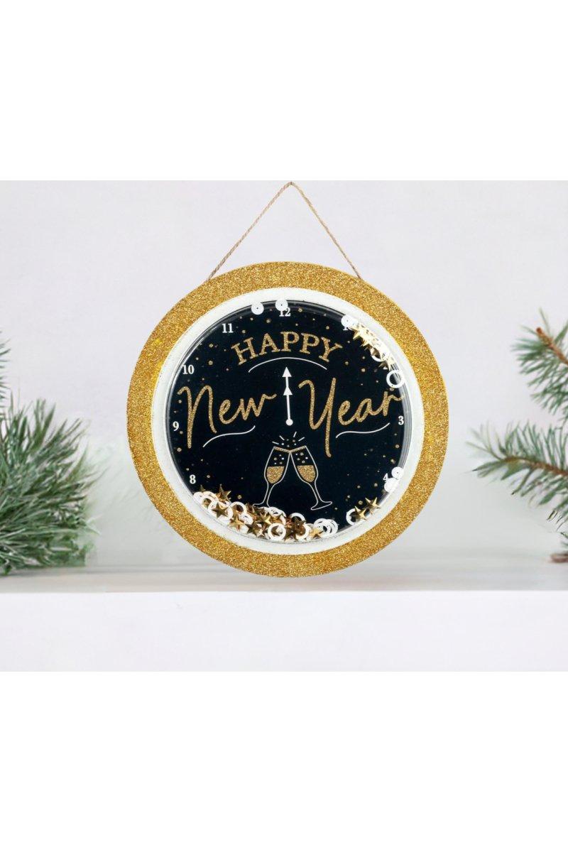 Shop For 10" Wooden Round Sign: Happy New Year Globe