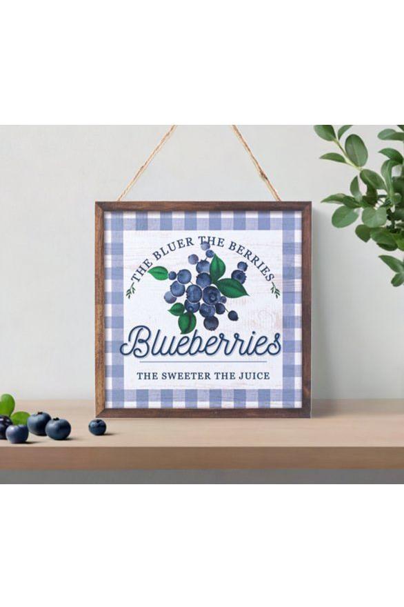 Shop For 10" Wooden Sign: Blueberry at Michelle's aDOORable Creations