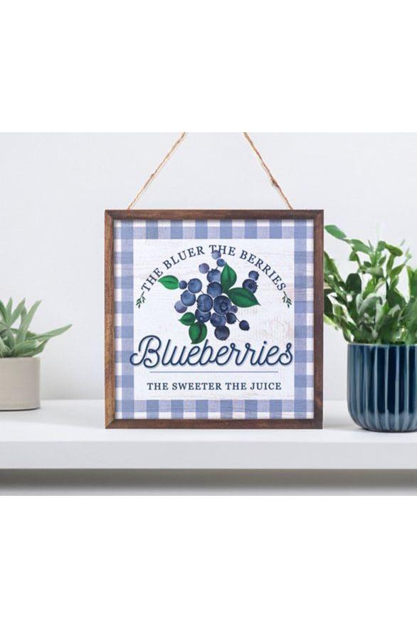 Shop For 10" Wooden Sign: Blueberry at Michelle's aDOORable Creations