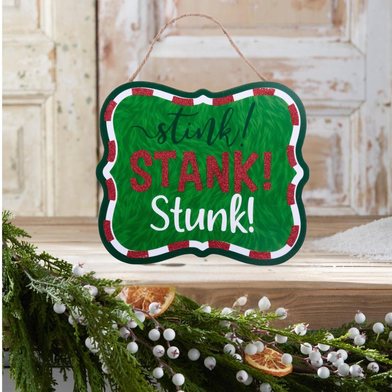 10" Wooden Sign: Emerald Stink Stank Stunk