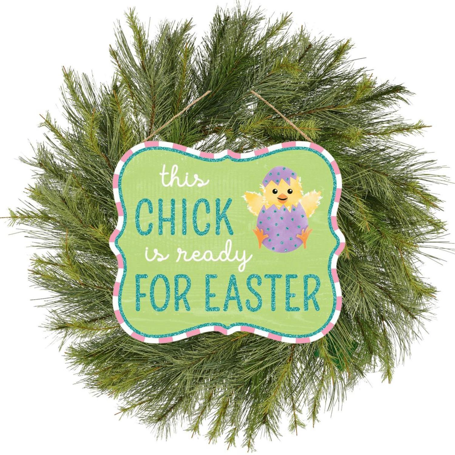 Shop For 10" Wooden Sign: Glitter Chick Is Ready