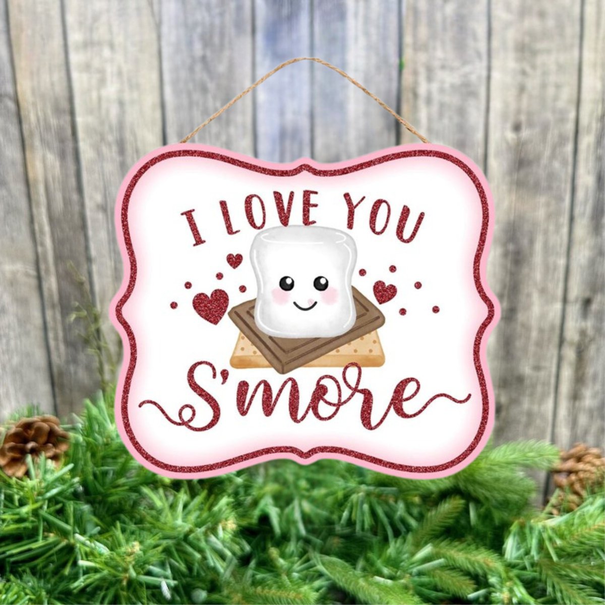 Shop For 10" Wooden Sign: Glitter Love S'More