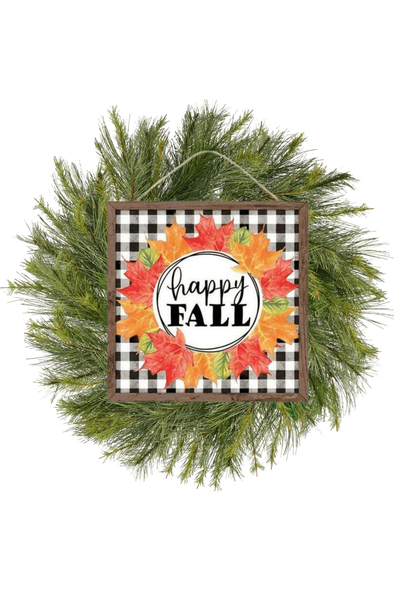 Shop For 10" Wooden Sign: Happy Fall Leaf