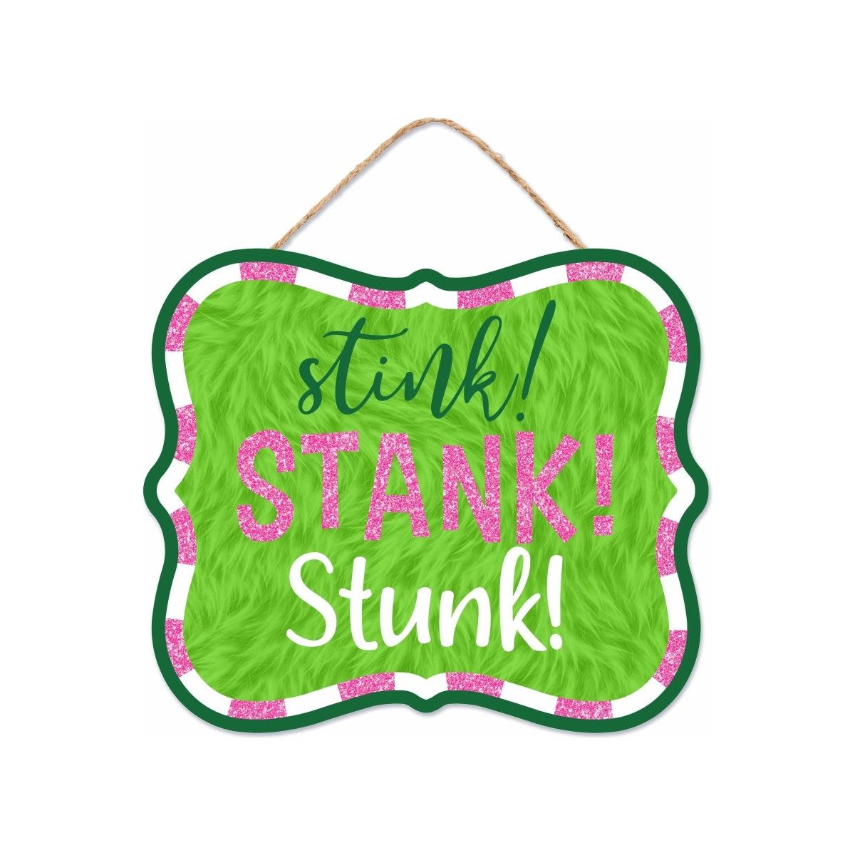 Shop For 10" Wooden Sign: Pink Stink Stank Stunk