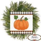 Shop For 10" Wooden Sign: Pumpkin Plaid Border