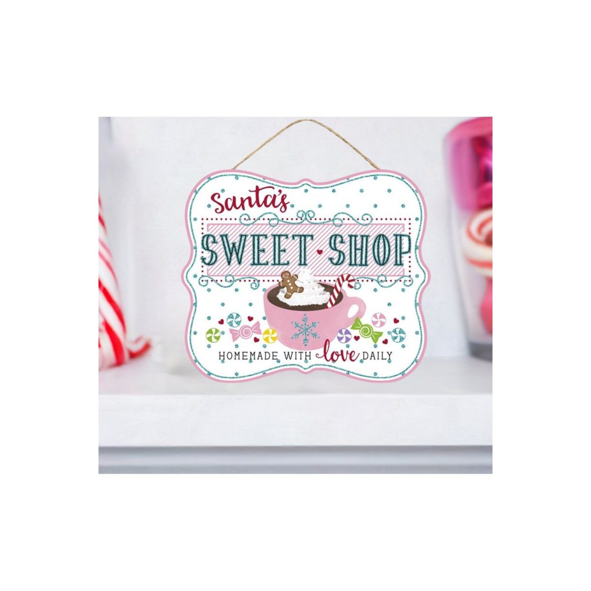 Shop For 10" Wooden Sign: Santa's Sweet Shop