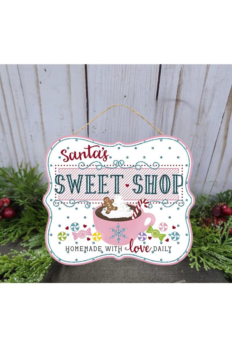 Shop For 10" Wooden Sign: Santa's Sweet Shop