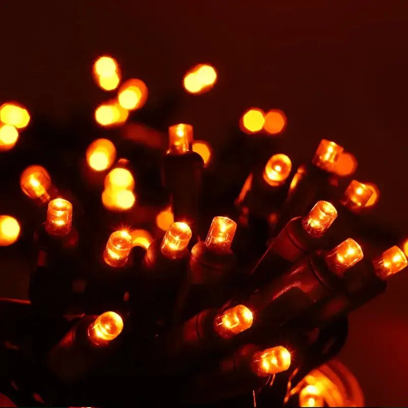 Shop For 100 5mm Orange LED Christmas Lights, 4" Spacing