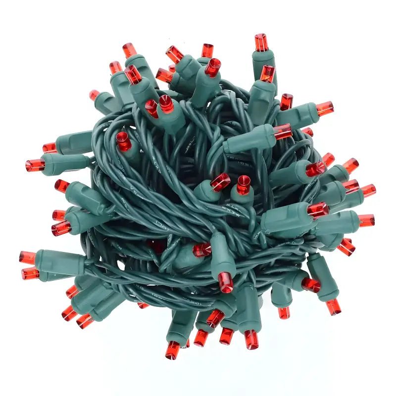 Shop For 100 5mm Red LED Christmas Lights, 4" Spacing