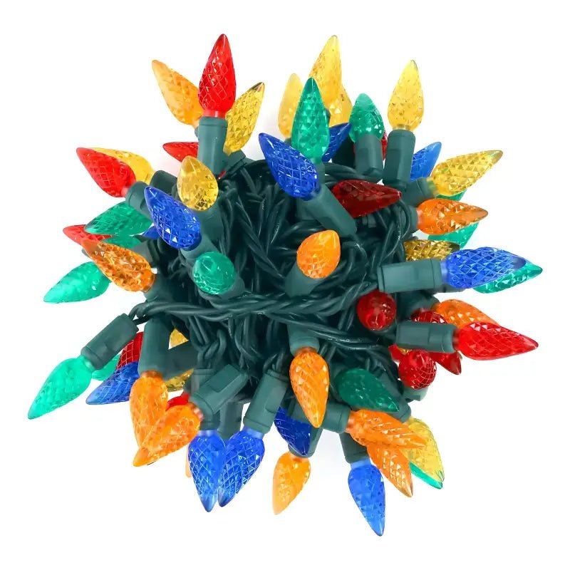 Shop For 100 C6 Multicolor LED Christmas Lights, 4" Spacing