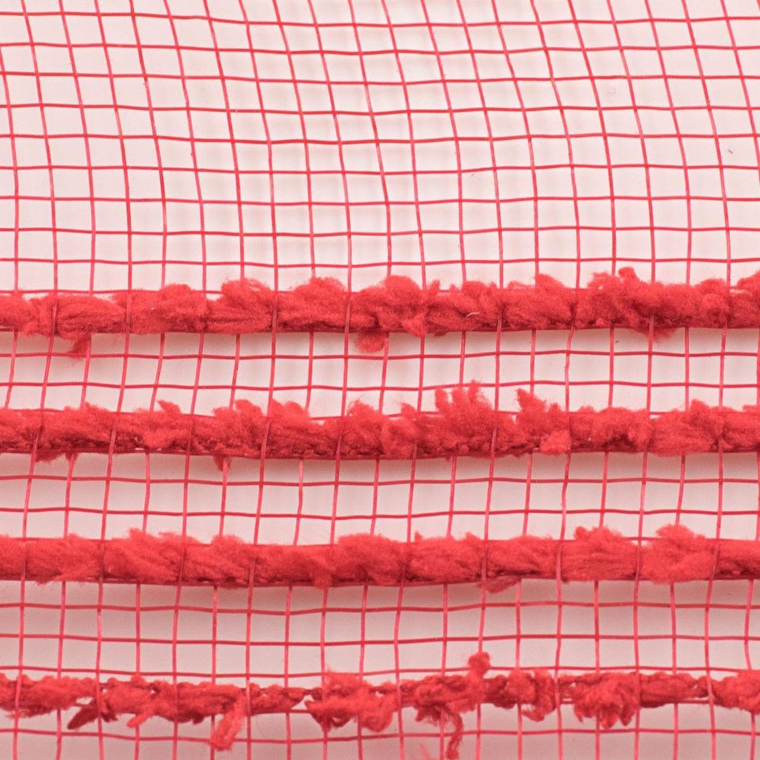 10.25" Drift Border Mesh Ribbon: Red (10 Yards)