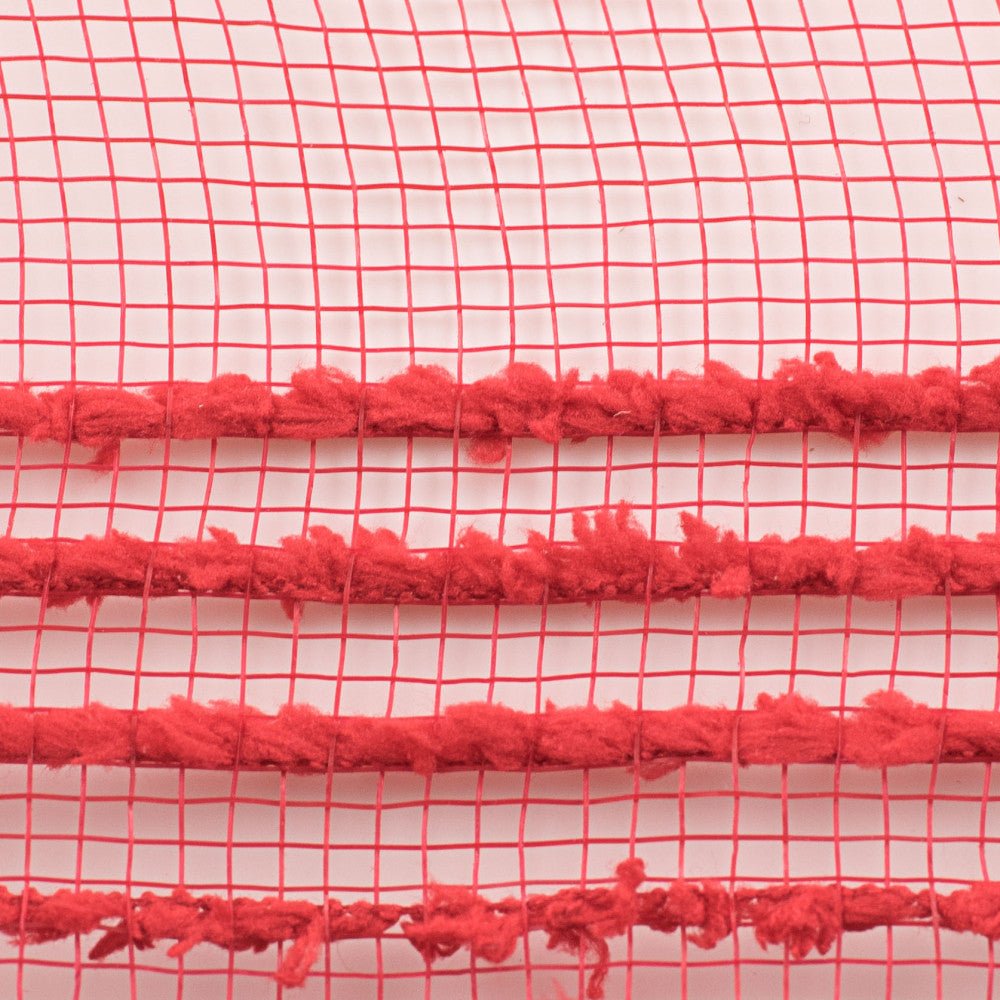 Shop For 10.25" Drift Border Mesh Ribbon: Red (10 Yards) at Michelle's aDOORable Creations