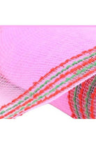 Shop For 10.25" Drift Border Mesh Ribbon: Pink/Red (10 Yards)