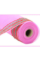 Shop For 10.25" Drift Border Mesh Ribbon: Pink/Red (10 Yards)