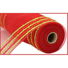 Shop For 10.25" Drift Border Mesh Ribbon: Red/Lime Green (10 Yards)