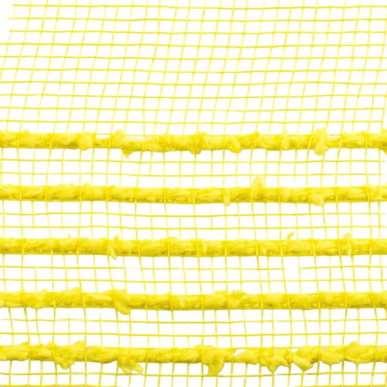 10.25" Drift Border Mesh Ribbon: Yellow (10 Yards)