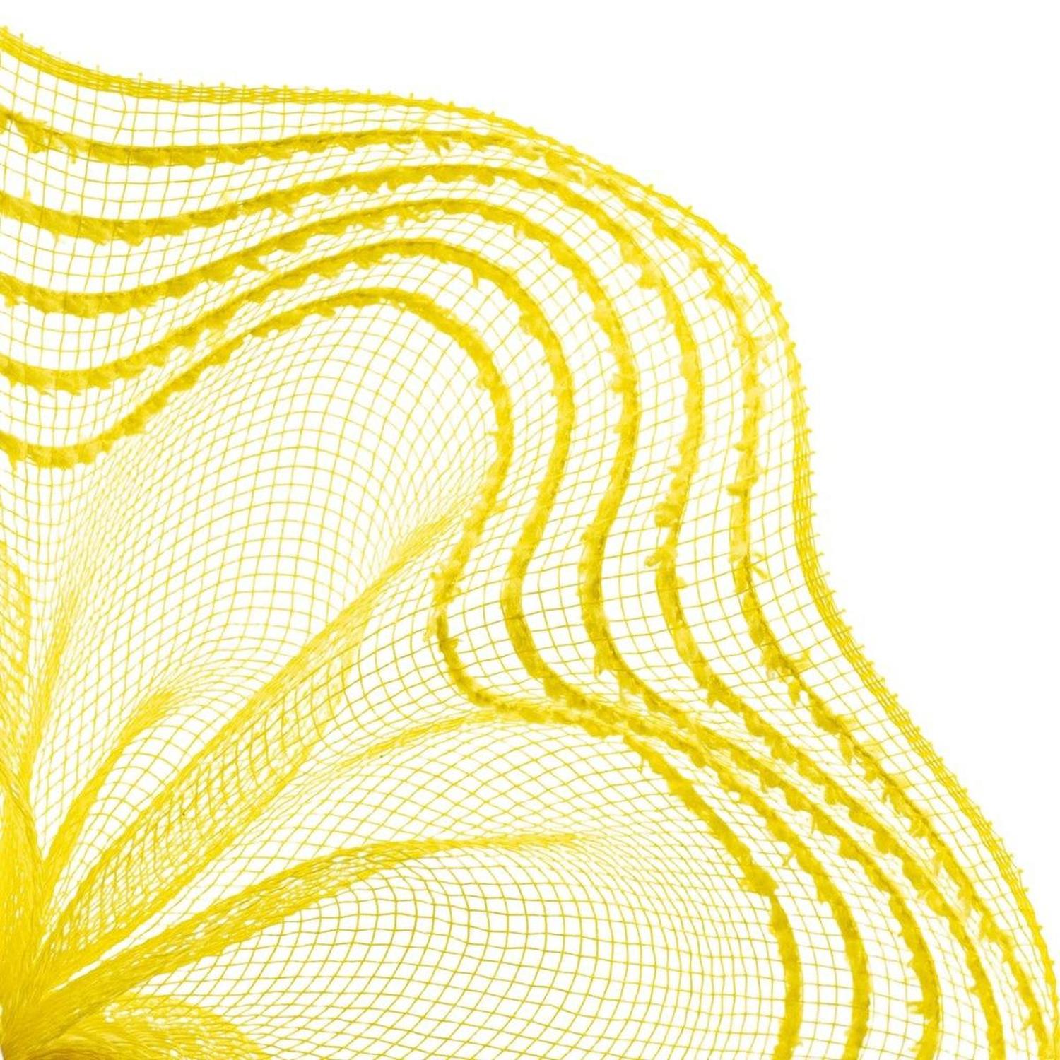 10.25" Drift Border Mesh Ribbon: Yellow (10 Yards)