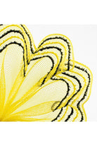 Shop For 10.25" Drift Border Mesh Ribbon: Yellow/Black (10 Yards) at Michelle's aDOORable Creations