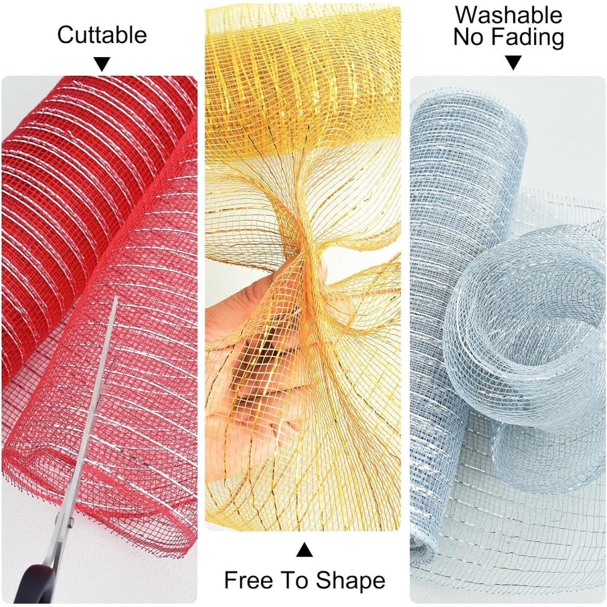 Shop For 10.25" Faux Jute Check Mesh Ribbon: Black & White (10 Yards) at Michelle's aDOORable Creations