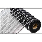 Shop For 10.25" Metallic Cotton Drift Mesh Ribbon: Black (10 Yards)
