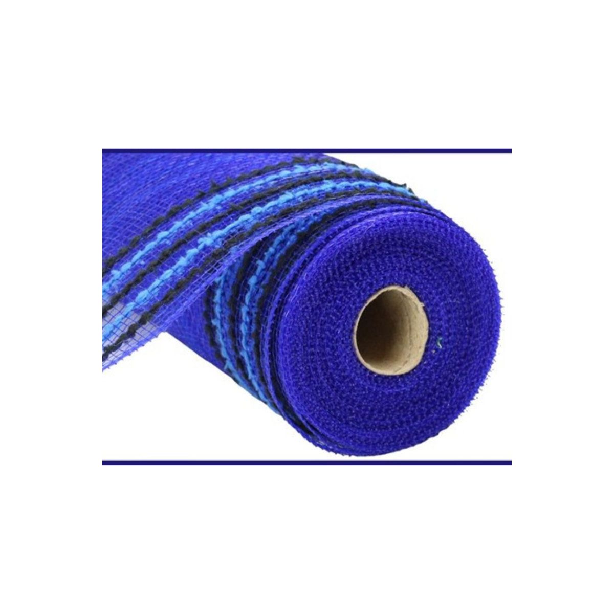 Shop For 10.5" Drift Border Edge Mesh Ribbon: Royal Blue/Black (10 Yards)
