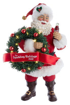 Shop For 10.5" Fabriché™ Coca - Cola® Battery Operated Santa With Lighted Wreath