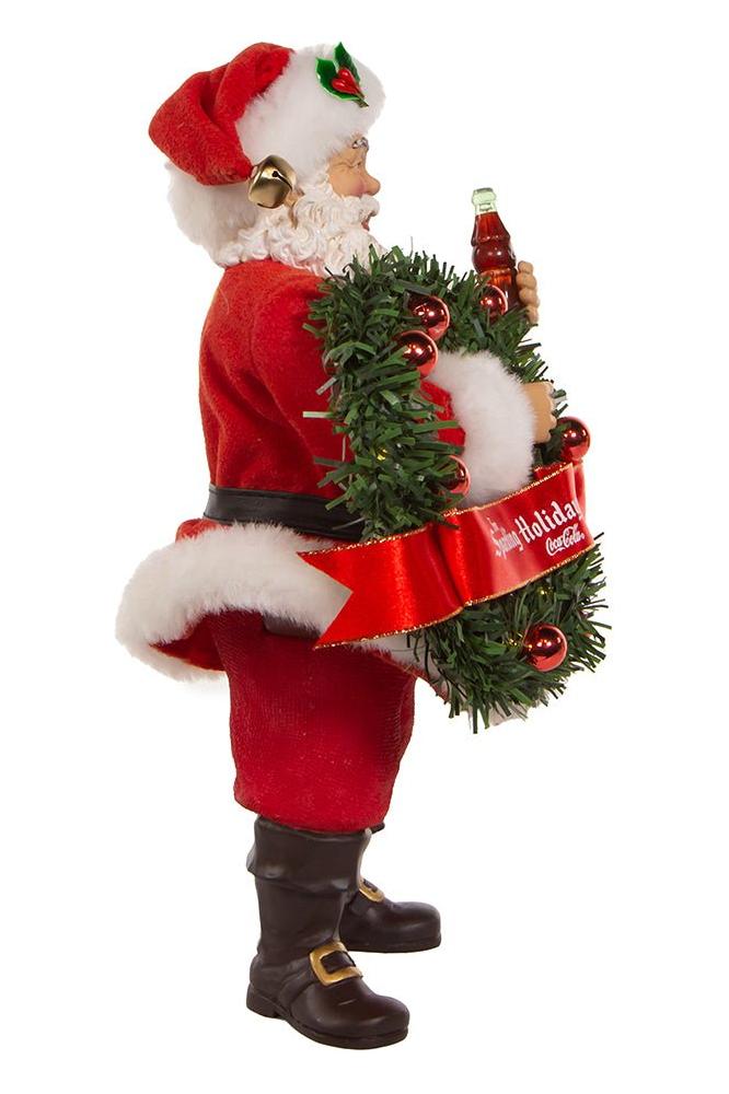 Shop For 10.5" Fabriché™ Coca - Cola® Battery Operated Santa With Lighted Wreath