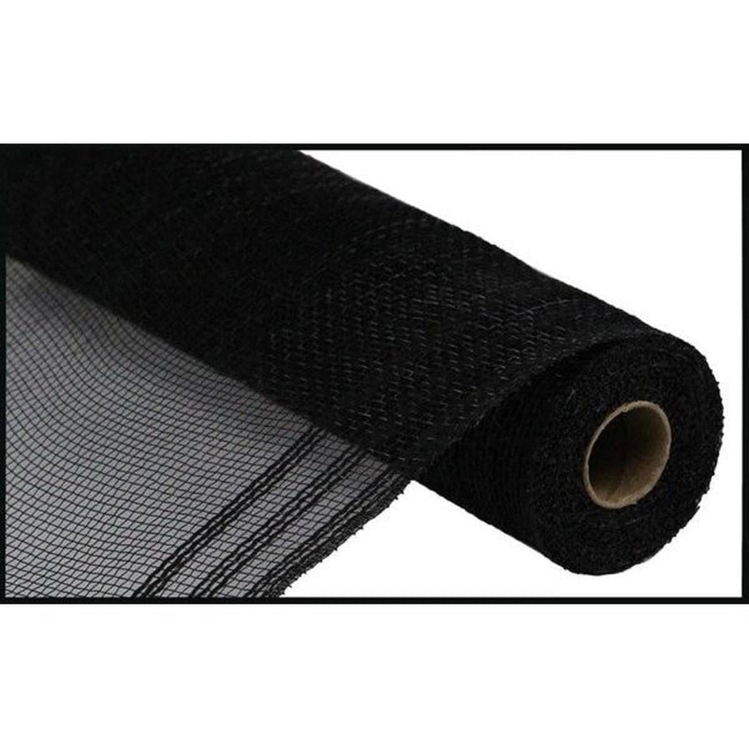 Shop For 10.5" Faux Jute Border Stripe Mesh Ribbon: Black (10 Yards)