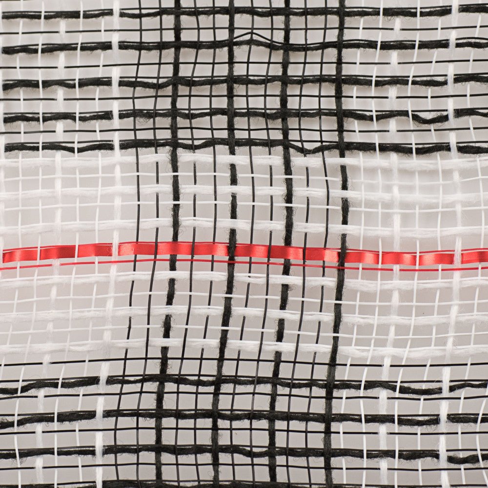 Shop For 10.5" Faux Jute Check Foil Mesh Ribbon: Black/Red (10 Yards) at Michelle's aDOORable Creations