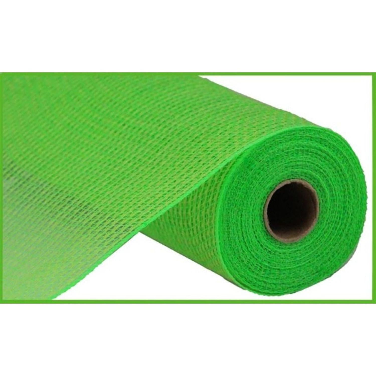 10.5" Faux Jute Mesh Ribbon: Fresh Green (10 Yards)