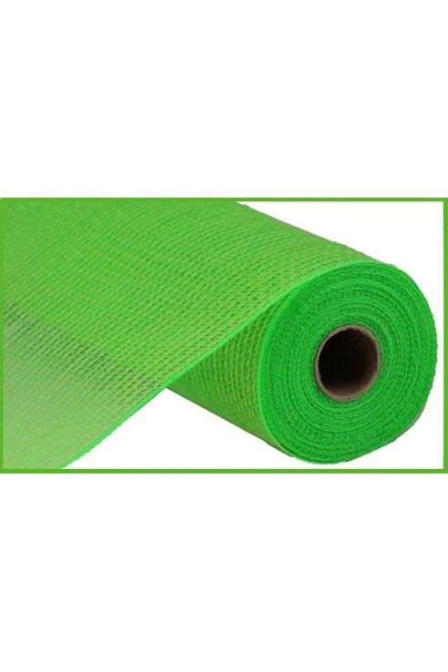 Shop For 10.5" Faux Jute Mesh Ribbon: Fresh Green (10 Yards) at Michelle's aDOORable Creations