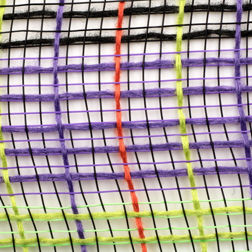 Shop For 10.5" Faux Jute Wide Stripe Mesh Ribbon: Orange/Purple/Green/Black (10 Yards)