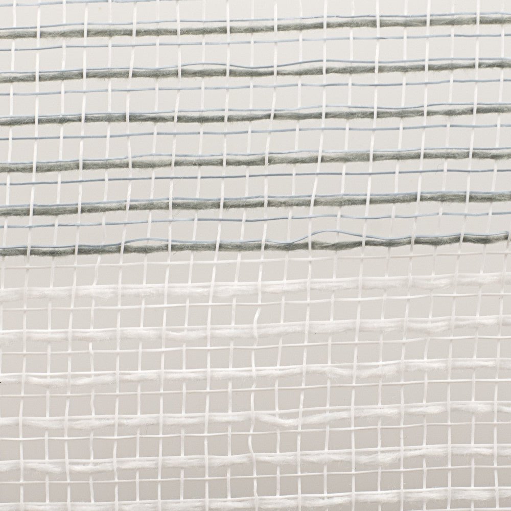 Shop For 10.5" Faux Jute Wide Stripe Mesh Ribbon: White & Grey (10 Yards) at Michelle's aDOORable Creations