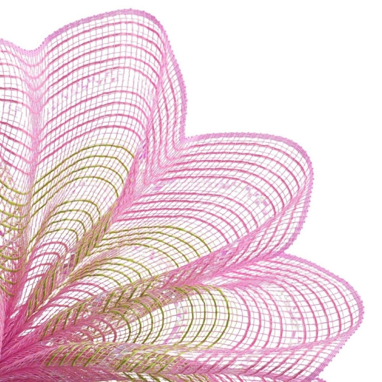 Shop For 10.5" Jute Iridescent Stripe Mesh Ribbon: Light Pink (10 Yards)