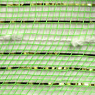 Shop For 10.5" Metallic Cotton Ball Mesh Ribbon: Lime Green/White (10 Yards)
