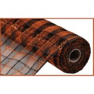 Shop For 10.5" Poly Deco Tinsel Mesh Ribbon: Orange/Black (10 Yards)