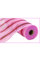 Shop For 10.5" Poly Faux Jute Metallic Mesh Ribbon: Pink/Red (10 Yards)